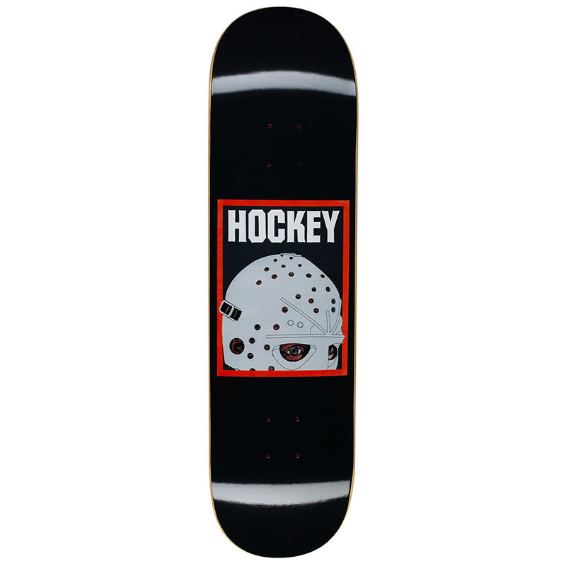 Hockey Half Mask Skateboard Deck Black  8.0