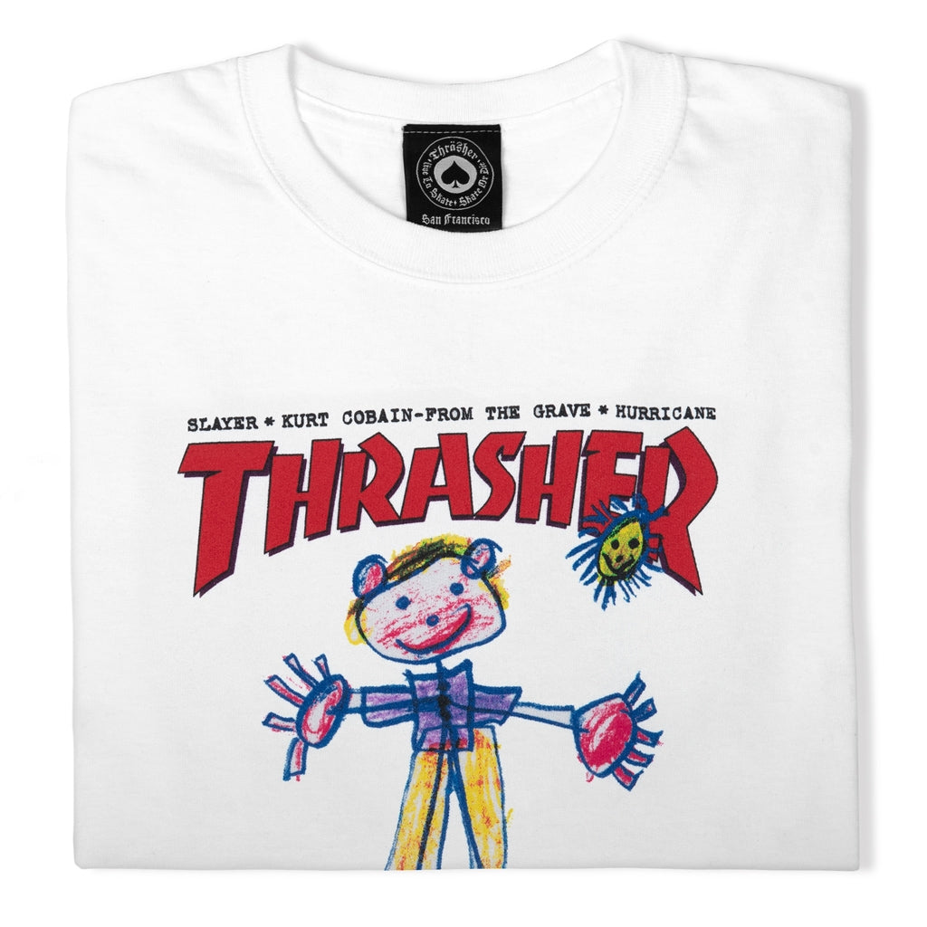 Thrasher Kid Cover T-Shirt White