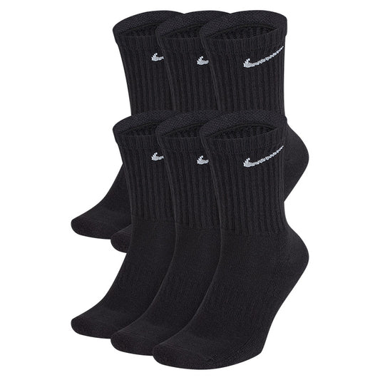 Nike SB Everyday Cush Crew Socks 6Pr Black/White