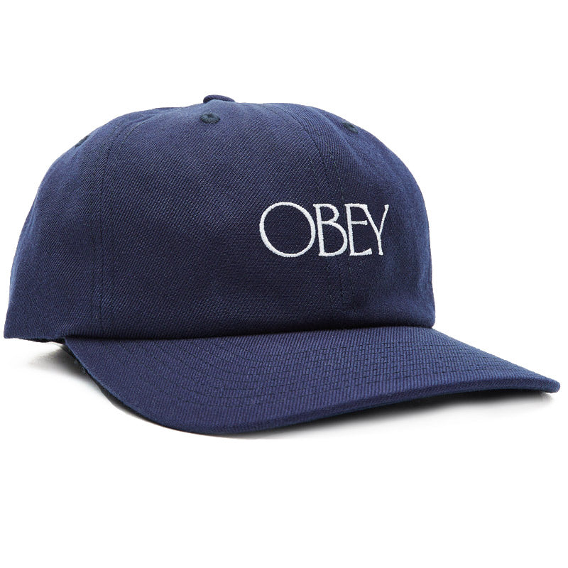 Obey Bishop 6 Panel Strapback Cap Navy