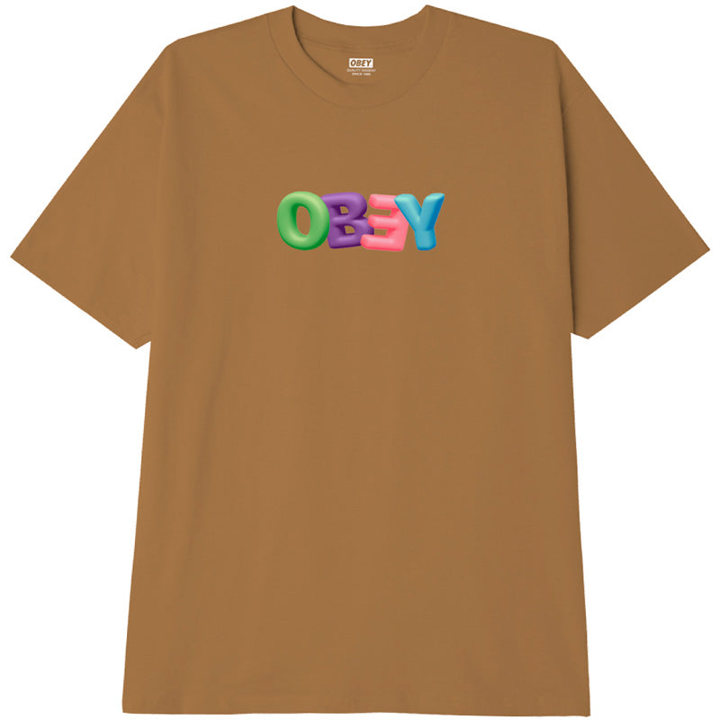 Obey Bubble T-Shirt Brown Sugar