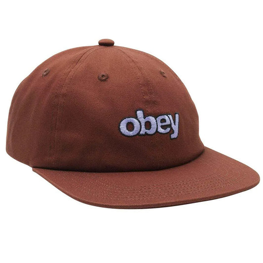 Obey Buzz Low Profile 6 Panel Snapback Cap Sepia