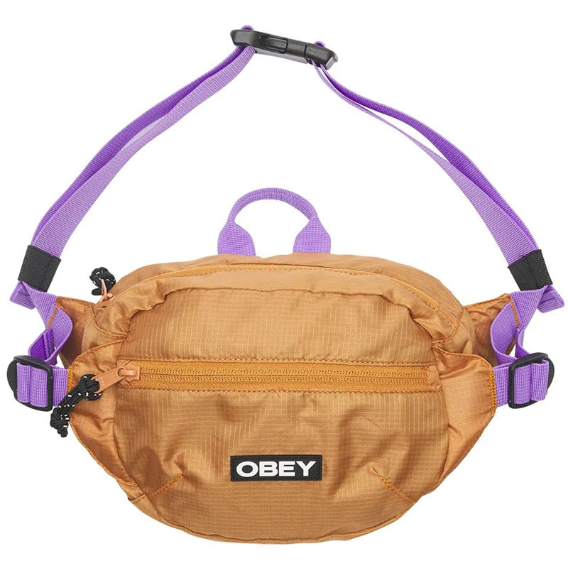 Obey Commuter Waist Bag Brown Multi