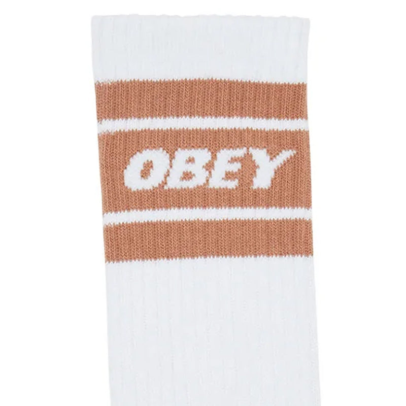 Obey Cooper II Socks White/Brown Sugar