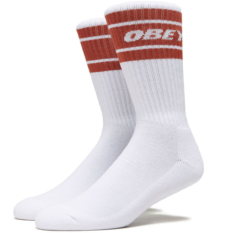 Obey Cooper II Socks White/Hot Sauce