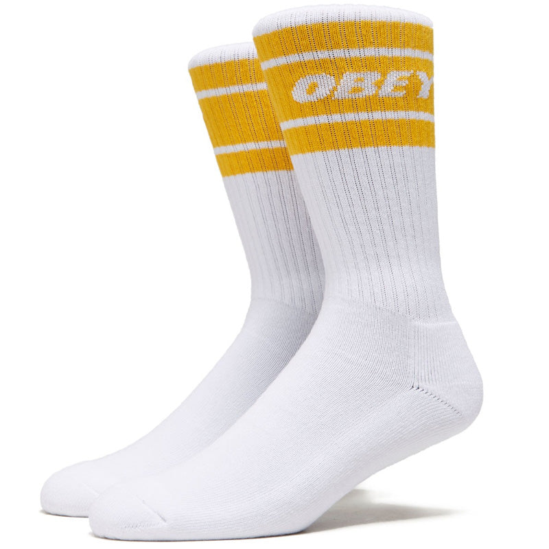 Obey Cooper II Socks White/Saffron
