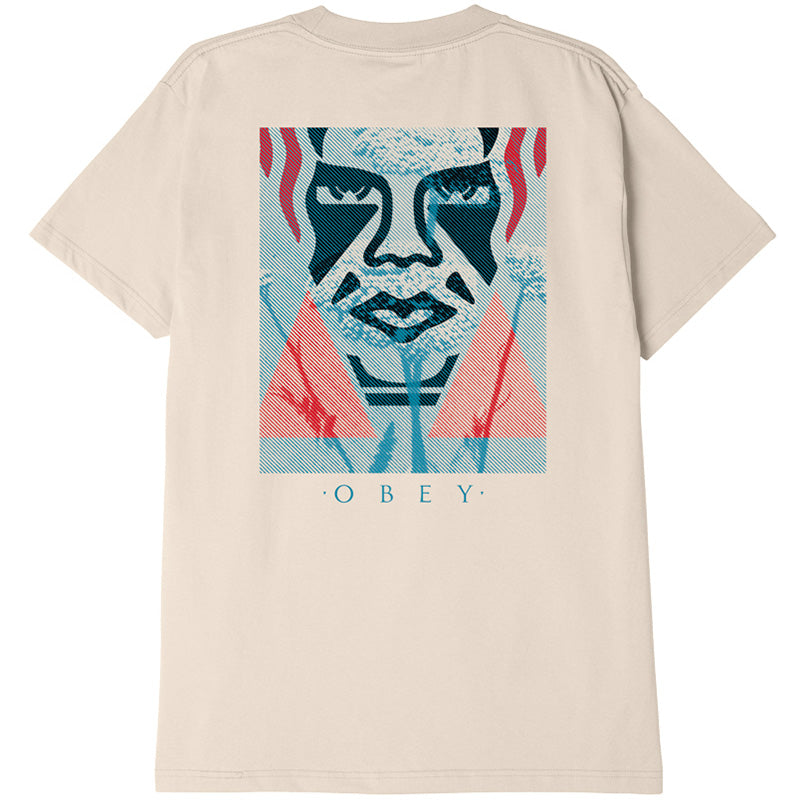 Obey Deco Icon Face T-Shirt Cream