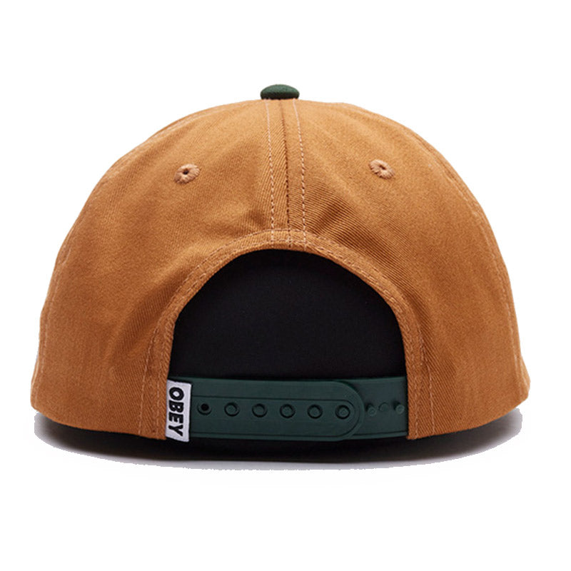 Obey Disco Duck 6 Panel Snapback Cap Brown Sugar