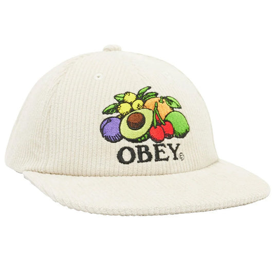 Obey Fruits 6 Panel Cap Snapback Cap Unbleached