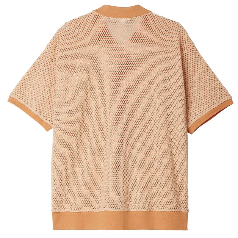 Obey Grove Button-Up Polo Peach Sand