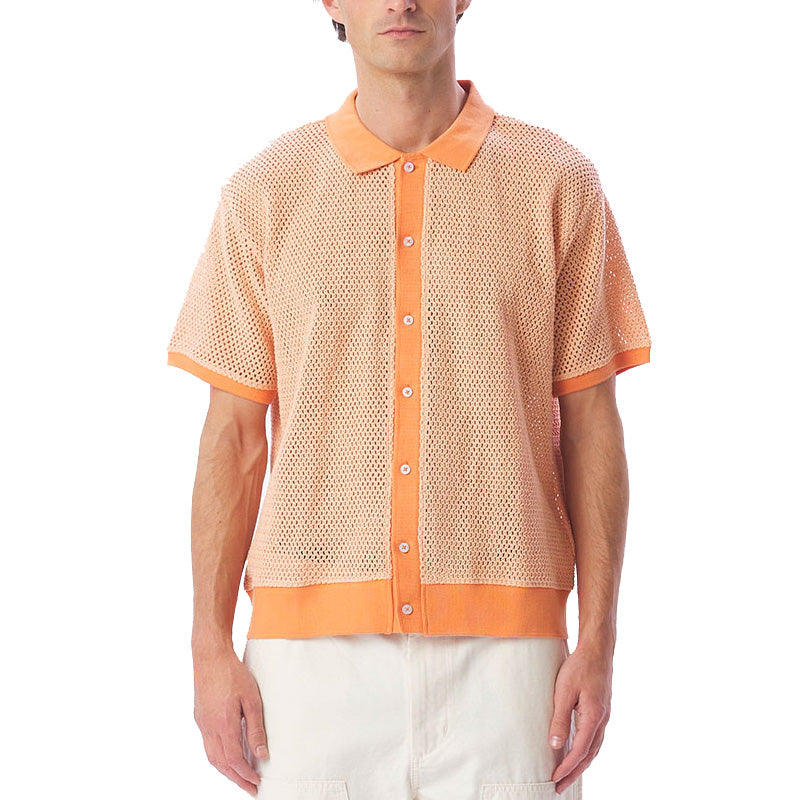 Obey Grove Button-Up Polo Pure Water