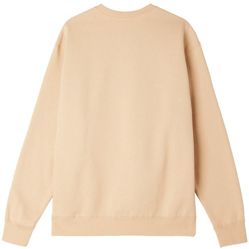 Obey Icon Extra Heavy Crewneck Sweater Oat Milk