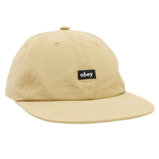 Obey Lower Case Tech 6 Panel Cap Bronze