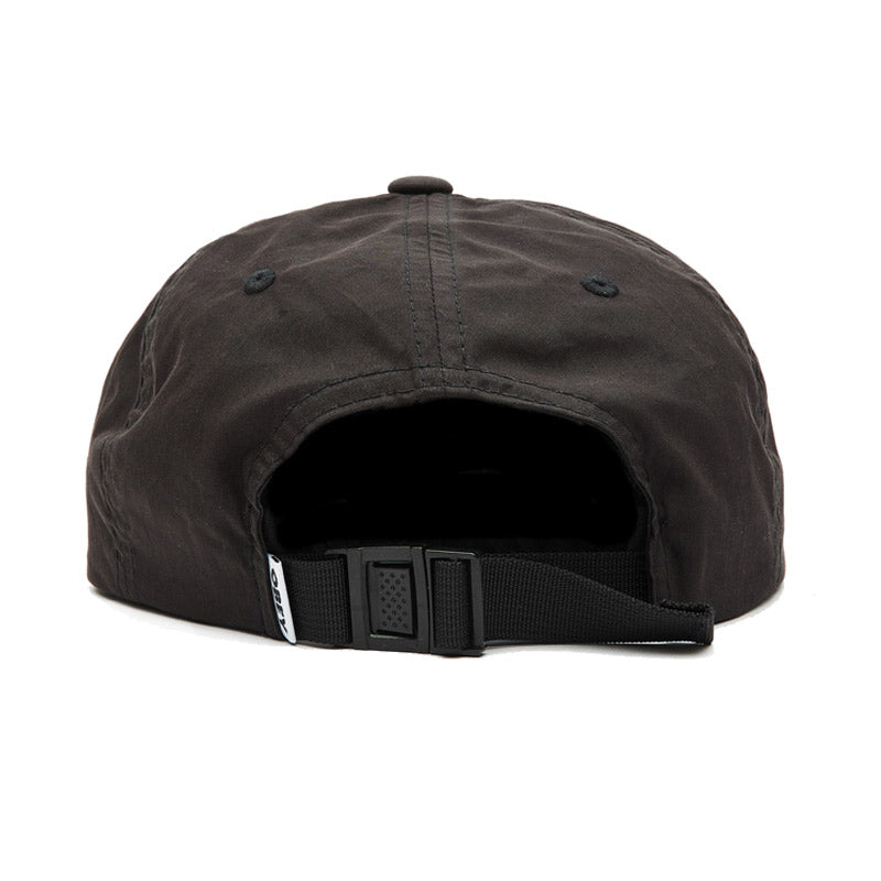 Obey Lowercase 6 Panel Strapback Cap Black