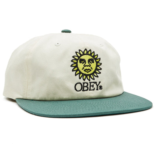 Obey Sunshine 6 Panel Snapback Cap Unbleached