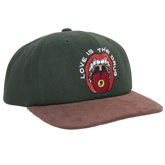 Obey Unwound 6 Panel Hat Dark Cedar