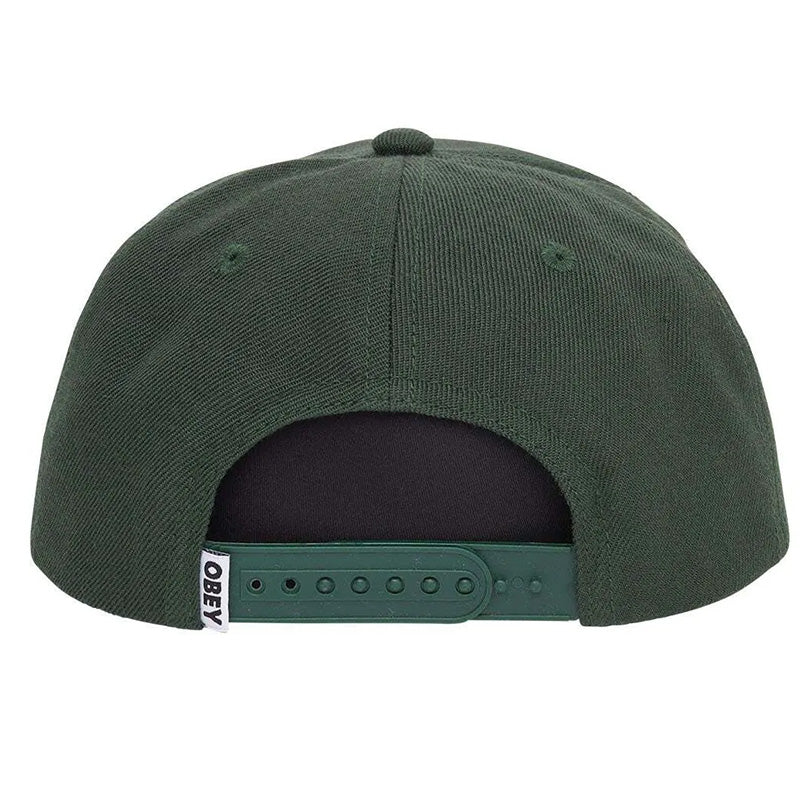 Obey Unwound 6 Panel Hat Dark Cedar