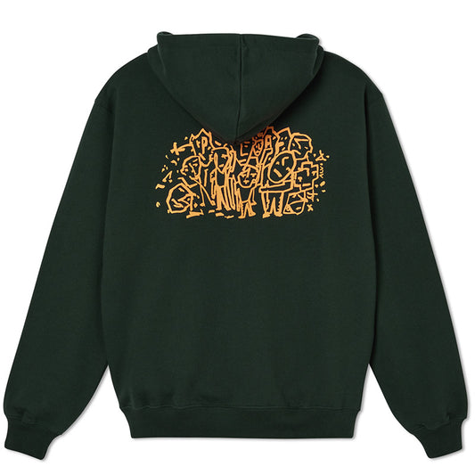 Polar Lunch Doodle Hoodie Dark Green
