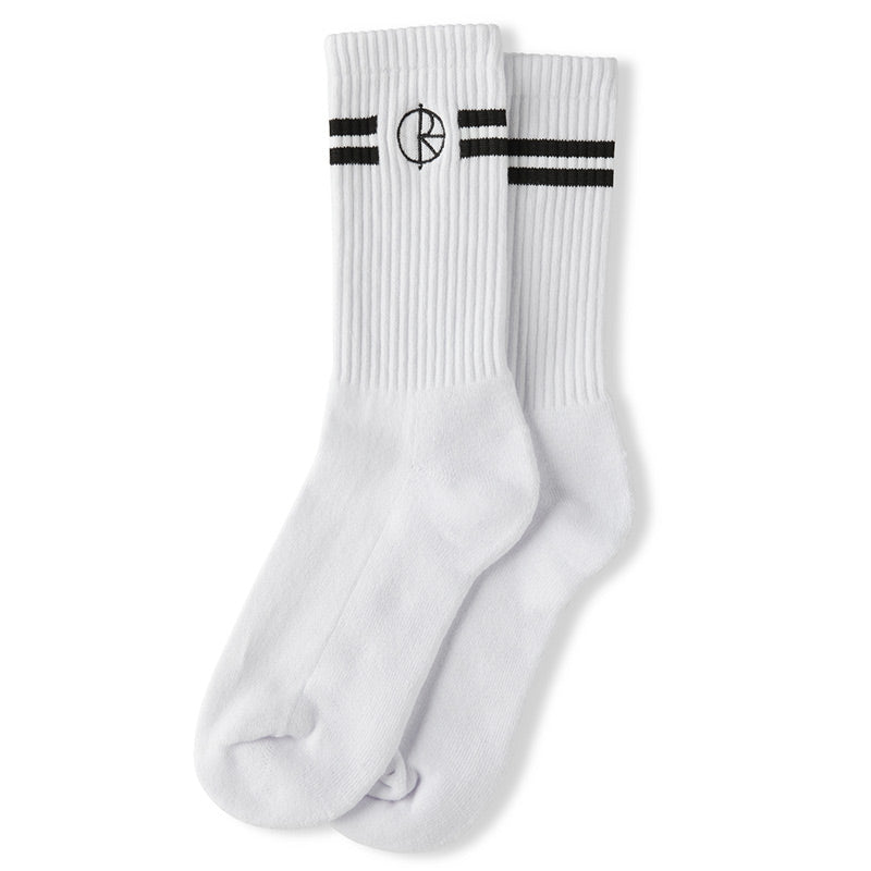 Polar Stroke Logo Socks White
