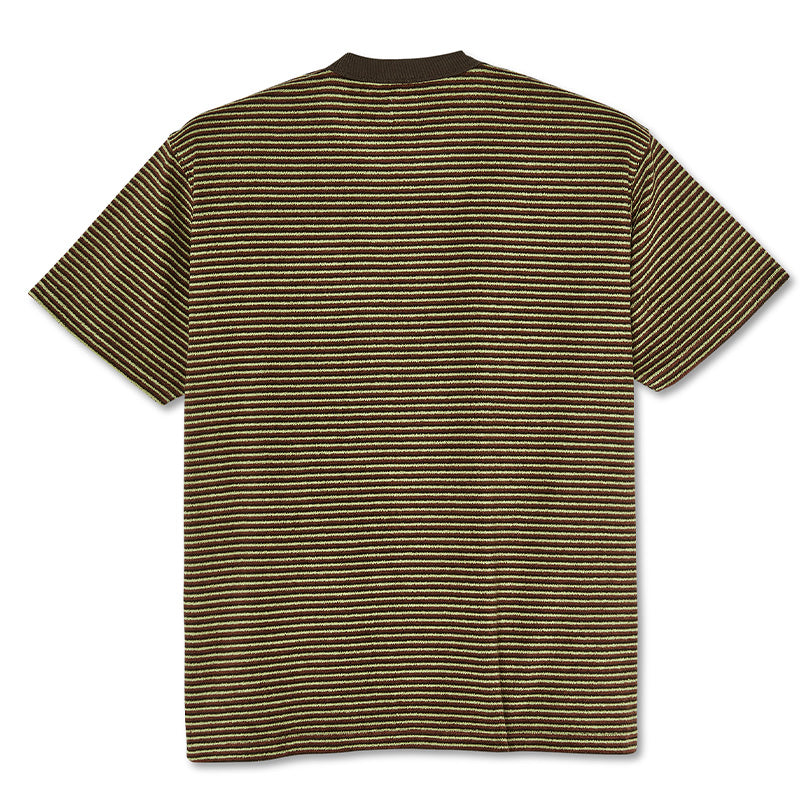 Polar Terry Stripe T-shirt Brown
