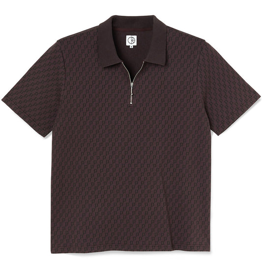 Polar Zip Polo Shirt Bordeaux
