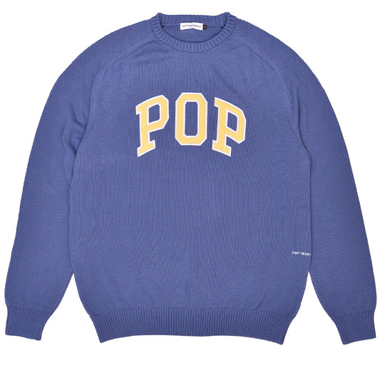 POP Arch Knitted Crewneck Sweater Coastal Fjord
