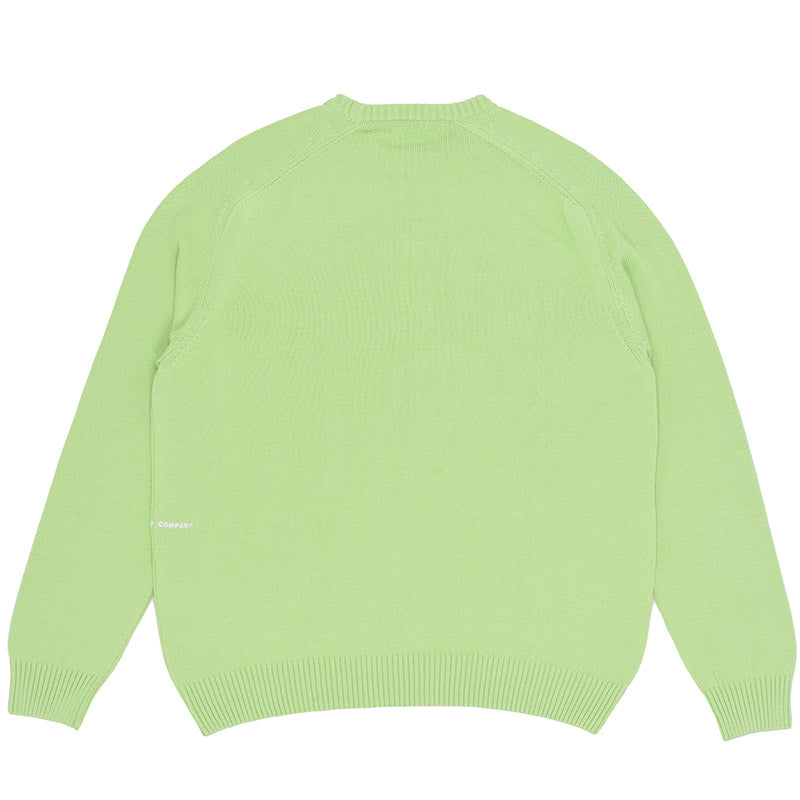 POP Arch Knitted Crewneck Sweater Jade Lime