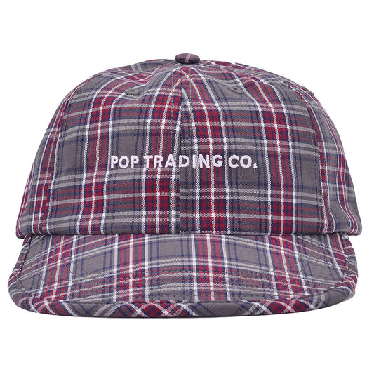 POP Checked Flexfoam Sixpanel Hat Grey Check