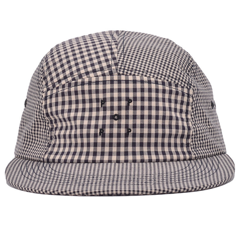 POP Five Panel Hat Black/White Gingham