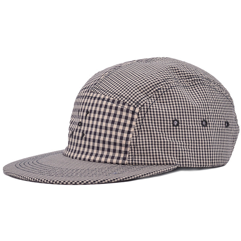 POP Five Panel Hat Black/White Gingham