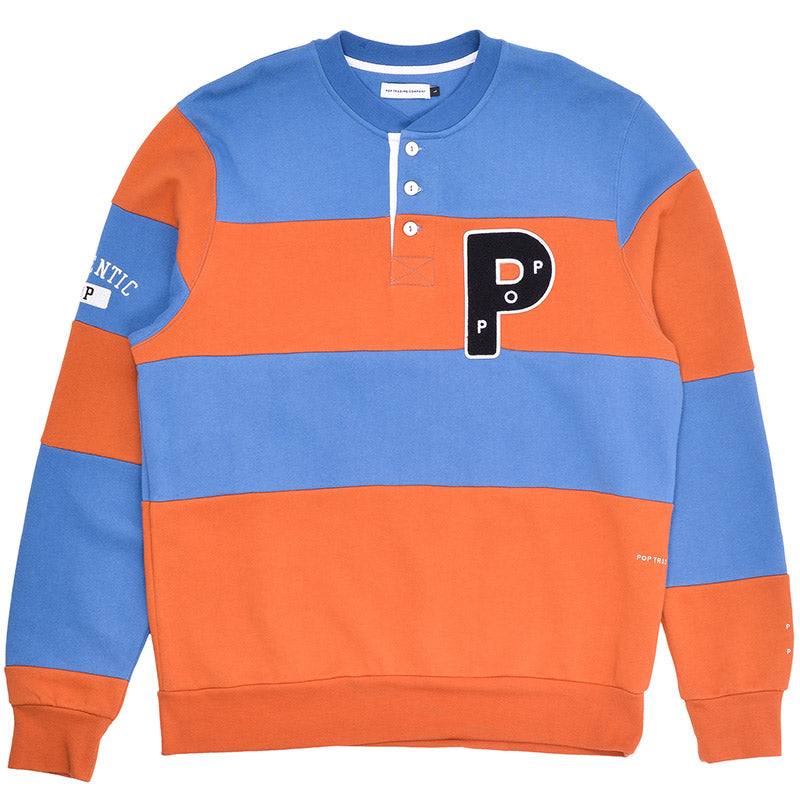 POP Striped Henley Sweater Limoges