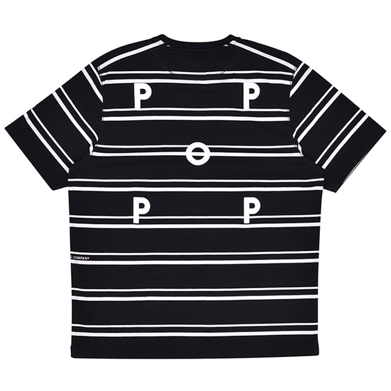 POP Striped Logo T-Shirt Black/White
