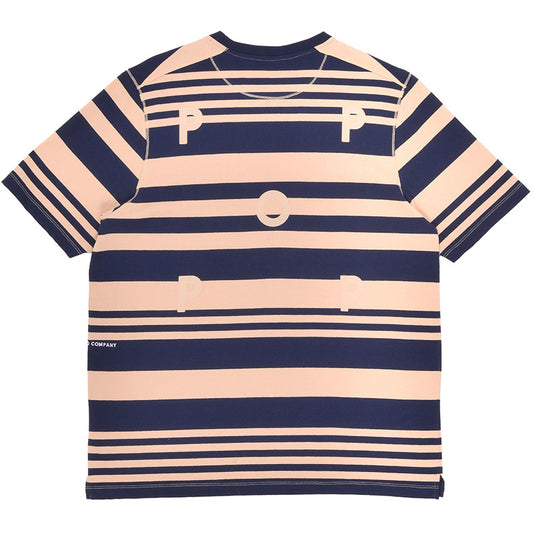 POP Striped Logo T-Shirt Sesame