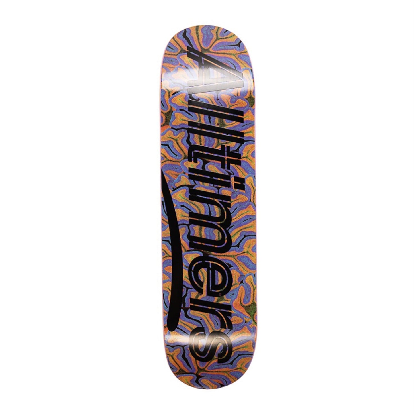 Alltimers Brain Estate Skateboard Deck Yellow/Purple 8.1