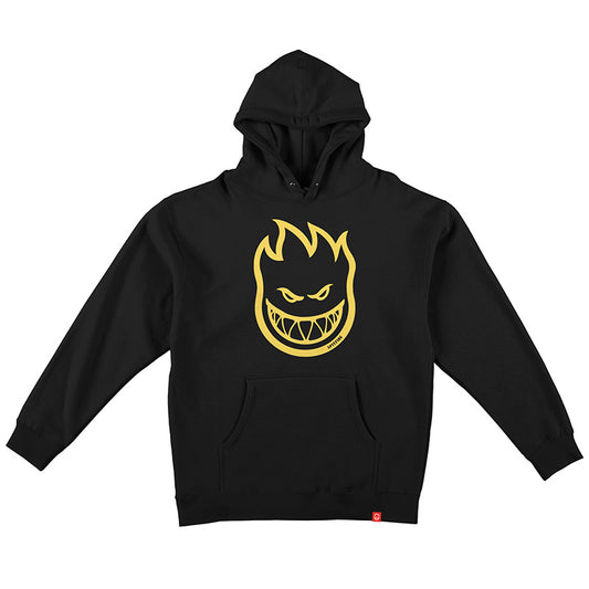 Spitfire Bighead Pullover Hoodie Black W/Yellow Print