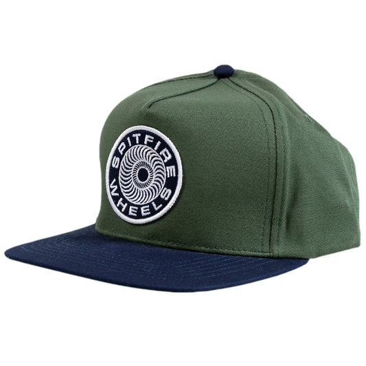 Spitfire Classic '87 Swirl Patch Snapback Cap Dark Green/Navy