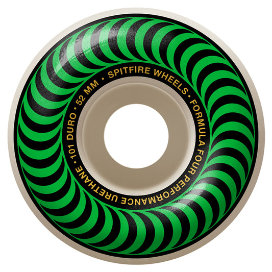Spitfire Formula Four Classic Wheels Natural/Green 101D 52mm