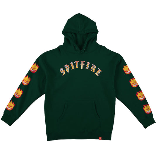 Spitfire Old E Bighead Fill Hoodie Dark Green/Gold