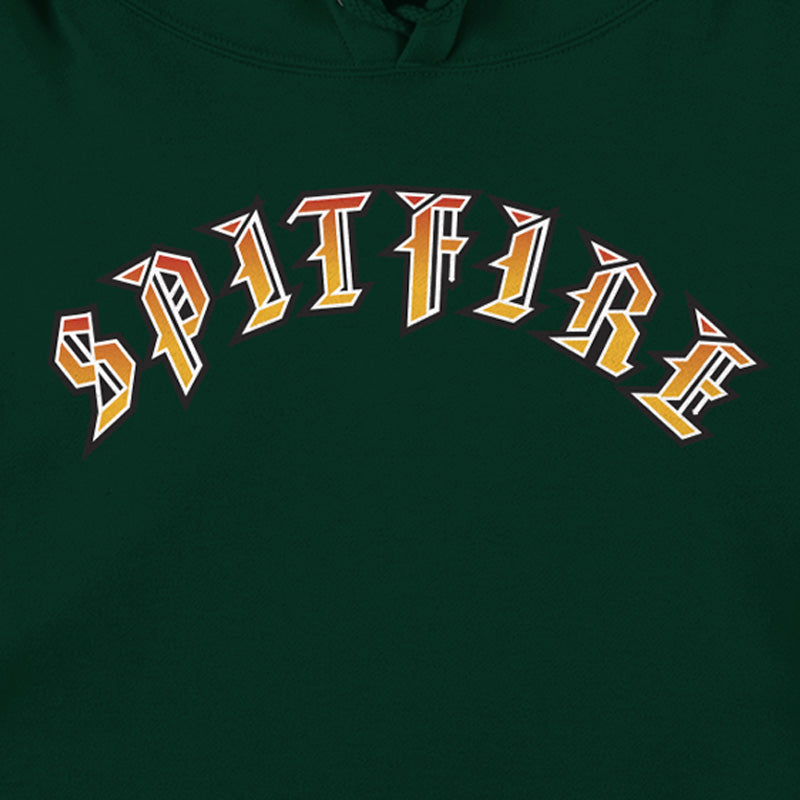 Spitfire Old E Bighead Fill Hoodie Dark Green/Gold