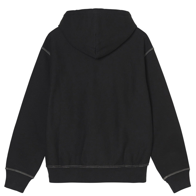 Stüssy Contrast Stitch Label Hoodie Black