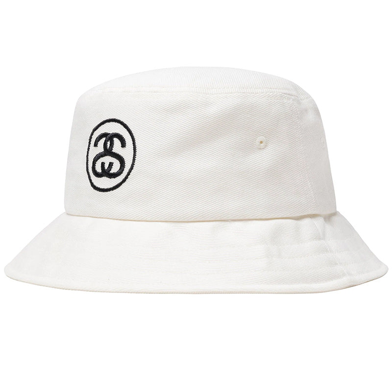 Stüssy SS Link Deep Bucket Hat White