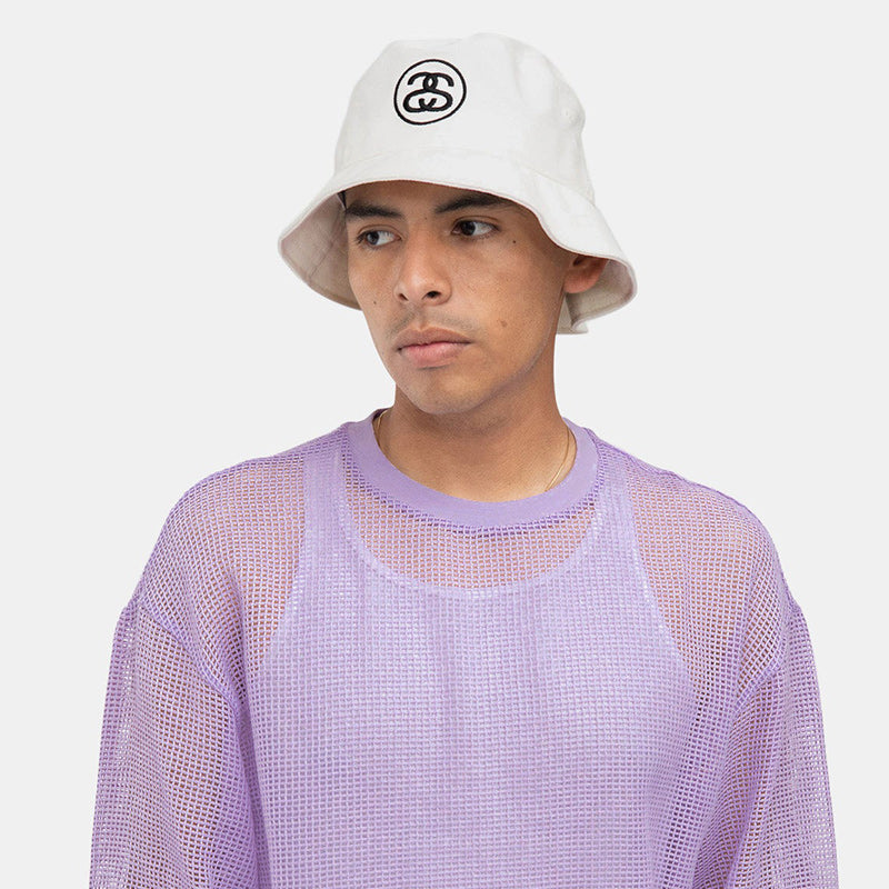 STUSSY Bucket Hat SS Link Knit White - ハット