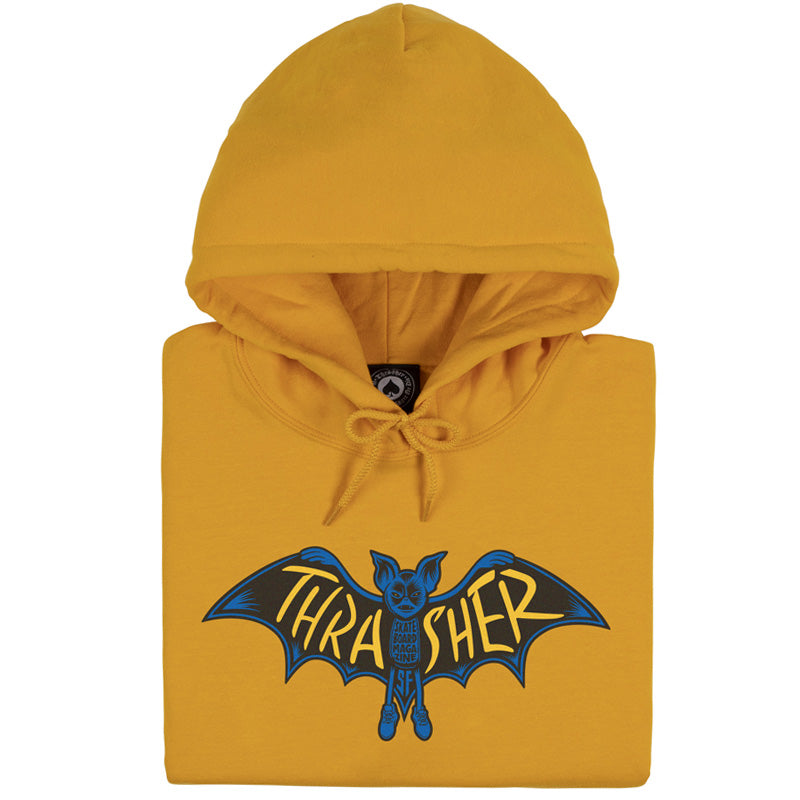 Thrasher Bat Hoodie Gold