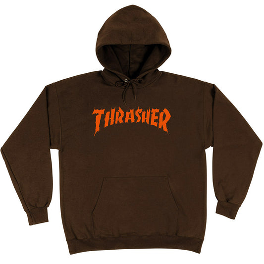 Thrasher Burn It Down Hoodie Dark Chocolate