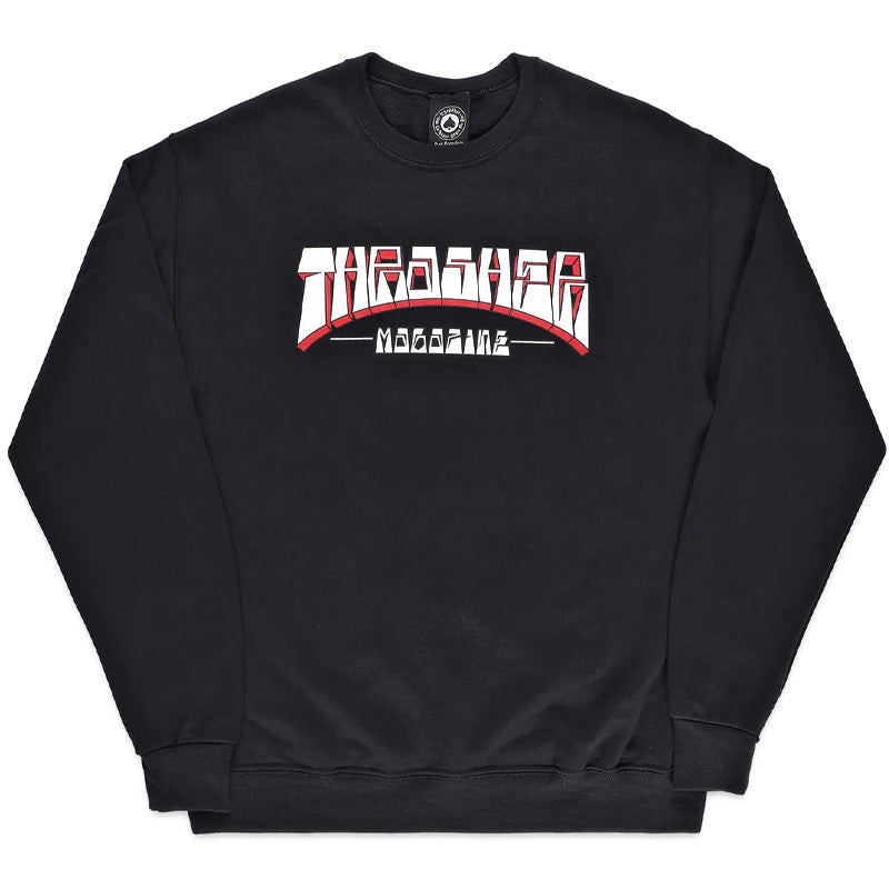Thrasher Firm Logo Crewneck Sweater Black