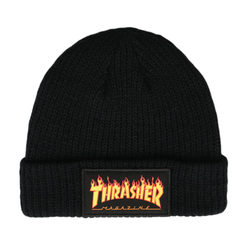 Thrasher Flame Logo Beanie Black