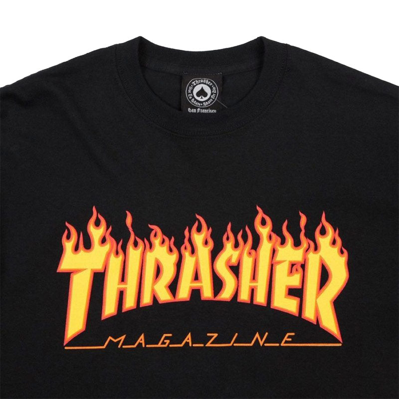 Thrasher Flame Longsleeve T-shirt Black