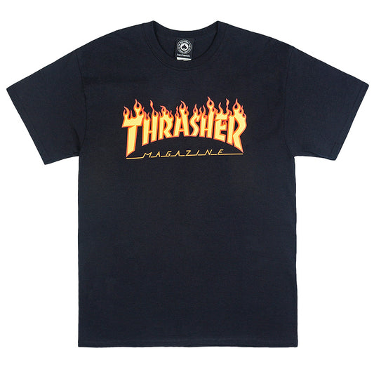 Thrasher Flame Logo T-Shirt Black