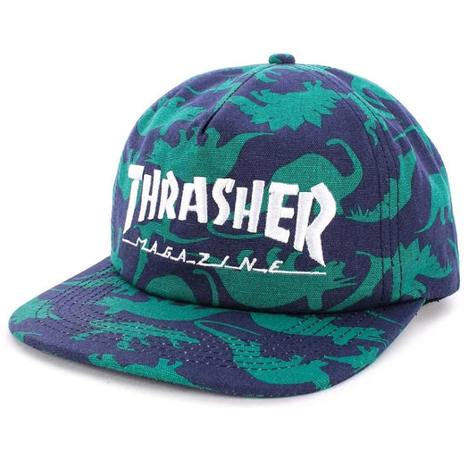 Thrasher Mag Logo Snapback Dino Print