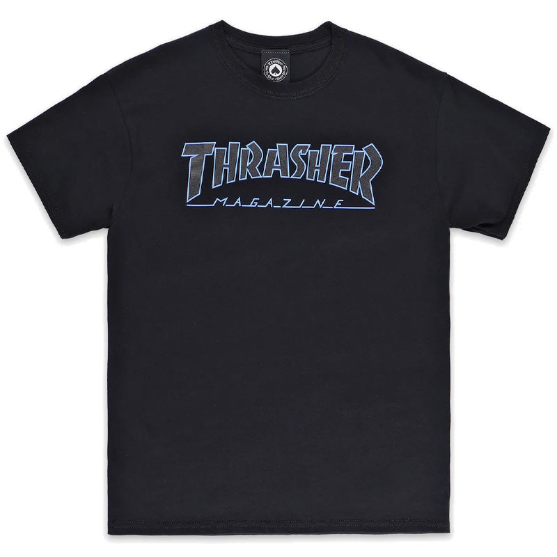 Thrasher Outlined T-Shirt Black/Black